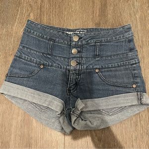 Denim shorts high waisted